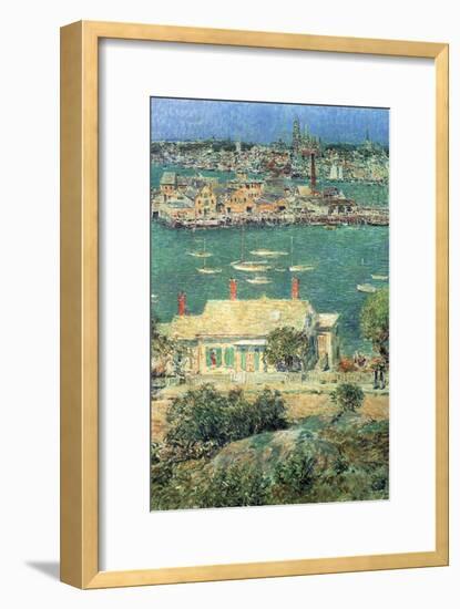Port of Gloucester-Childe Hassam-Framed Art Print