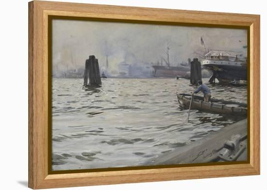 Port of Hamburg, 1891 (W/C on Paper)-Anders Leonard Zorn-Framed Premier Image Canvas
