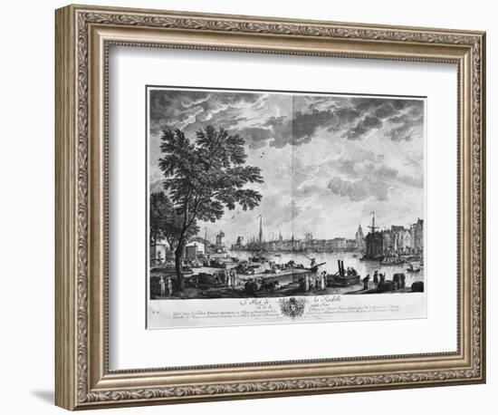 Port of La Rochelle, Seen from the Small Shore, Series of 'Les Ports De France'-Claude Joseph Vernet-Framed Giclee Print