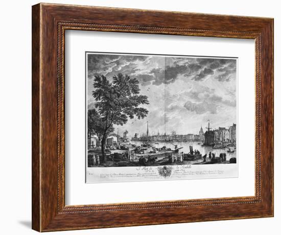 Port of La Rochelle, Seen from the Small Shore, Series of 'Les Ports De France'-Claude Joseph Vernet-Framed Giclee Print