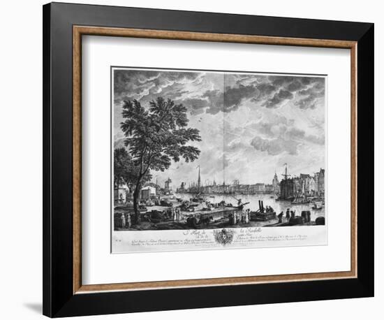 Port of La Rochelle, Seen from the Small Shore, Series of 'Les Ports De France'-Claude Joseph Vernet-Framed Giclee Print