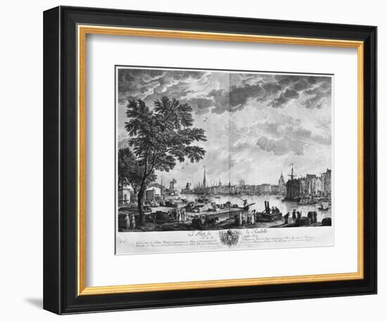 Port of La Rochelle, Seen from the Small Shore, Series of 'Les Ports De France'-Claude Joseph Vernet-Framed Giclee Print