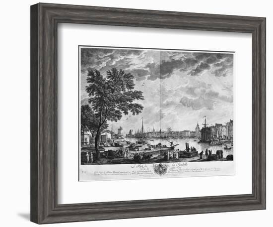 Port of La Rochelle, Seen from the Small Shore, Series of 'Les Ports De France'-Claude Joseph Vernet-Framed Premium Giclee Print