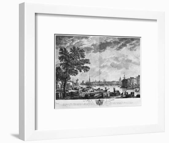 Port of La Rochelle, Seen from the Small Shore, Series of 'Les Ports De France'-Claude Joseph Vernet-Framed Premium Giclee Print