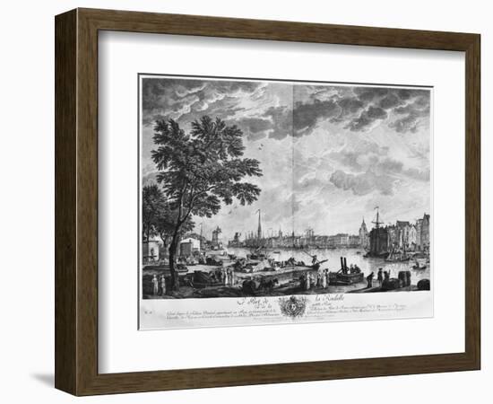 Port of La Rochelle, Seen from the Small Shore, Series of 'Les Ports De France'-Claude Joseph Vernet-Framed Premium Giclee Print