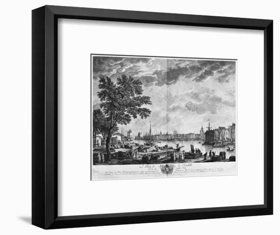 Port of La Rochelle, Seen from the Small Shore, Series of 'Les Ports De France'-Claude Joseph Vernet-Framed Premium Giclee Print