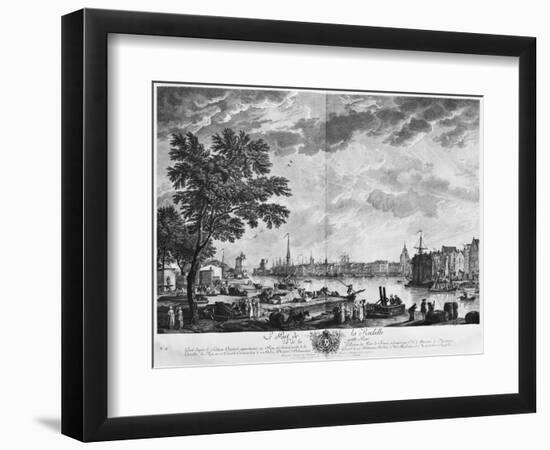 Port of La Rochelle, Seen from the Small Shore, Series of 'Les Ports De France'-Claude Joseph Vernet-Framed Premium Giclee Print