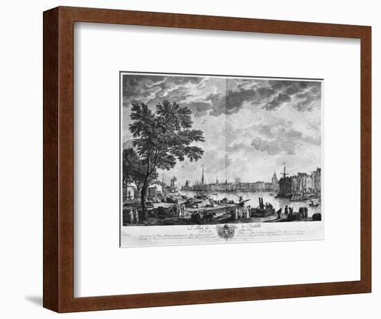 Port of La Rochelle, Seen from the Small Shore, Series of 'Les Ports De France'-Claude Joseph Vernet-Framed Premium Giclee Print