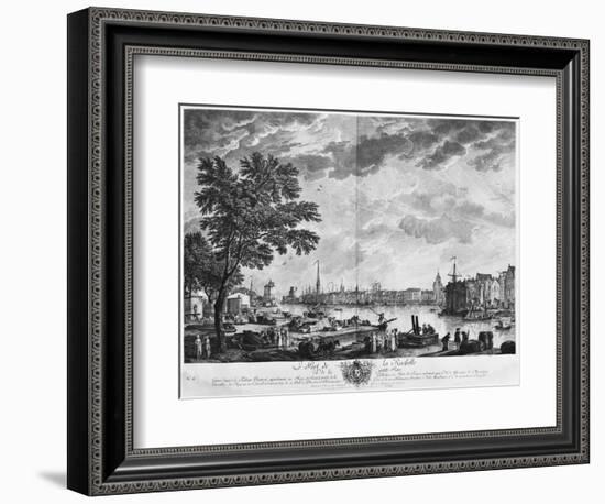 Port of La Rochelle, Seen from the Small Shore, Series of 'Les Ports De France'-Claude Joseph Vernet-Framed Premium Giclee Print