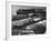 Port of London: Barges Full of Butter and Wine in the Royal Docks-Carl Mydans-Framed Premium Photographic Print