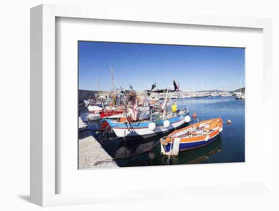 Port of Marciana Marina with Fishing Boats-Markus Lange-Framed Photographic Print