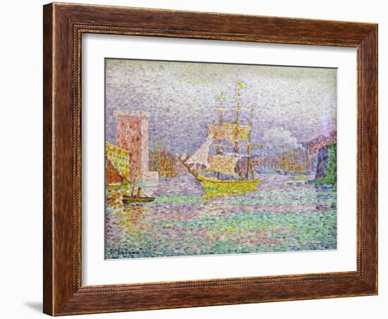 Port of Marseilles, 1906-1907-Paul Signac-Framed Giclee Print