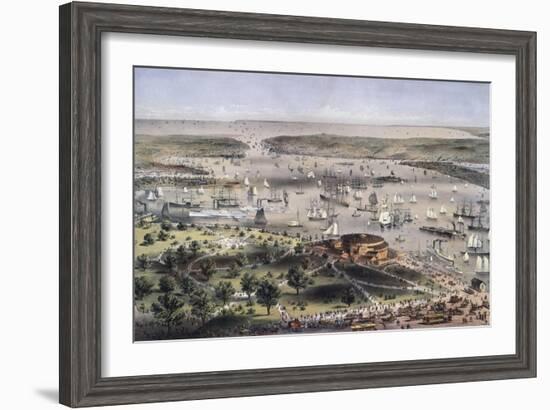 Port of New York-Currier & Ives-Framed Giclee Print