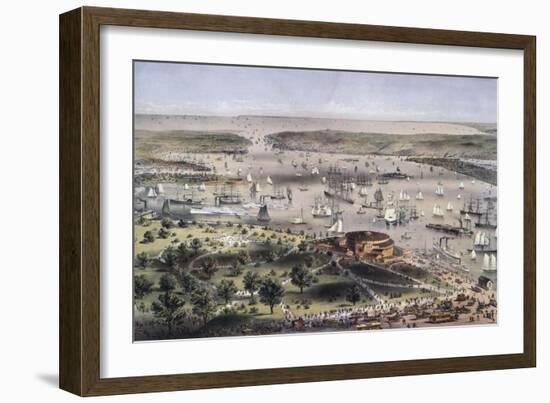 Port of New York-Currier & Ives-Framed Giclee Print