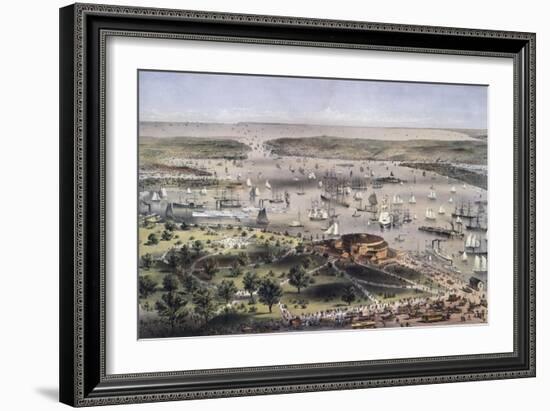 Port of New York-Currier & Ives-Framed Giclee Print