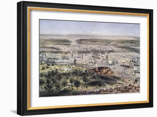 Port of New York-Currier & Ives-Framed Giclee Print