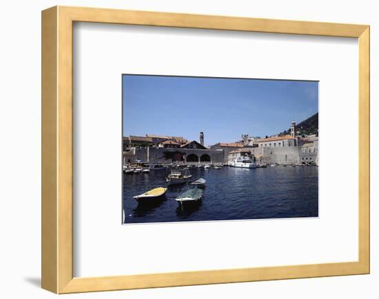 Port of Old City of Dubrovnik-null-Framed Art Print