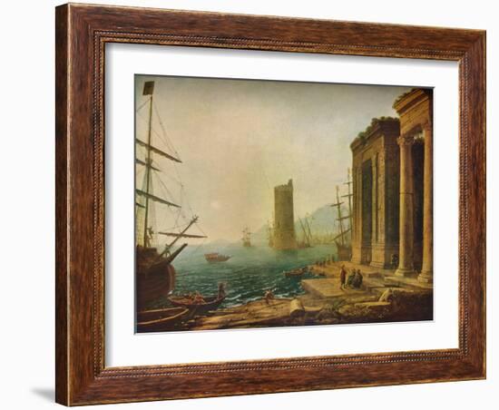 'Port of Ostia, Rome', c1643 (1931)-Claude Lorrain-Framed Giclee Print