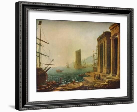 'Port of Ostia, Rome', c1643 (1931)-Claude Lorrain-Framed Giclee Print