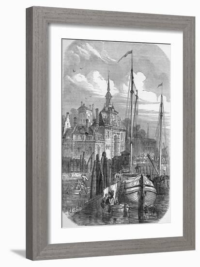 Port of Rotterdam, Holland, from 'The Illustrated London News', 1810-null-Framed Giclee Print