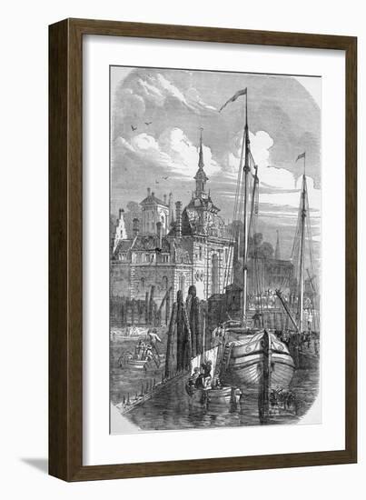 Port of Rotterdam, Holland, from 'The Illustrated London News', 1810-null-Framed Giclee Print