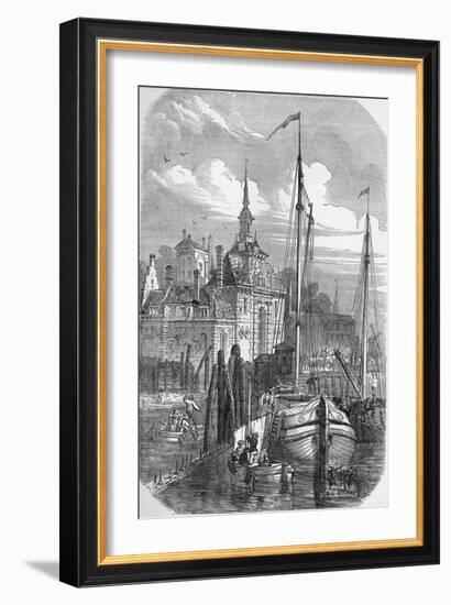 Port of Rotterdam, Holland, from 'The Illustrated London News', 1810-null-Framed Giclee Print