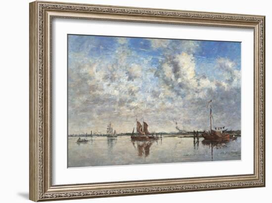 Port of Rotterdam-Eugène Boudin-Framed Art Print