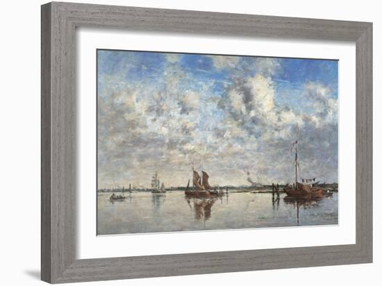 Port of Rotterdam-Eugène Boudin-Framed Art Print