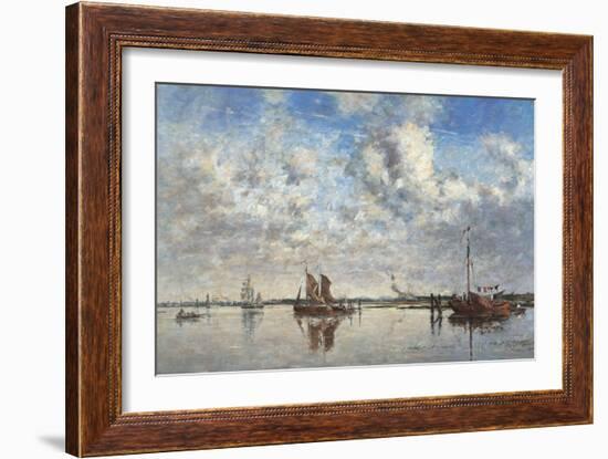 Port of Rotterdam-Eugène Boudin-Framed Art Print