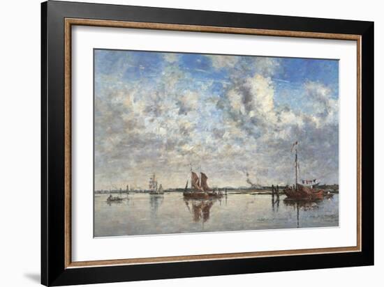 Port of Rotterdam-Eugène Boudin-Framed Art Print