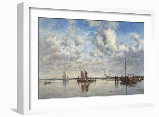 Port of Rotterdam-Eugène Boudin-Framed Art Print