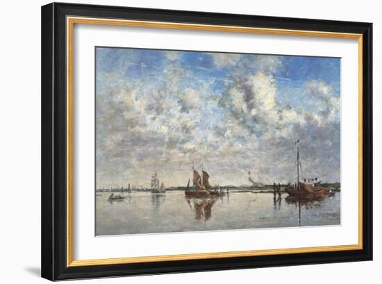 Port of Rotterdam-Eugène Boudin-Framed Art Print