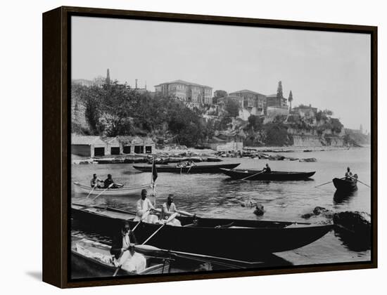 Port of Salacak in Uskudar Photograph - Istanbul, Turkey-Lantern Press-Framed Stretched Canvas