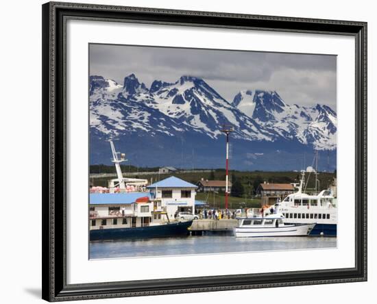 Port of Ushuaia, Tierra Del Fuego, Patagonia, Argentina, South America-Richard Cummins-Framed Photographic Print