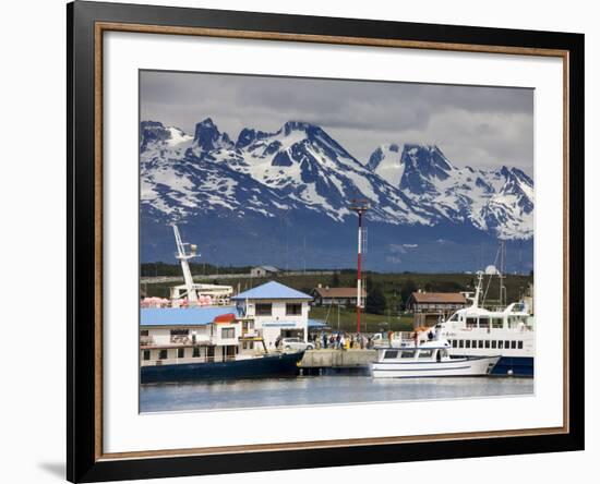 Port of Ushuaia, Tierra Del Fuego, Patagonia, Argentina, South America-Richard Cummins-Framed Photographic Print