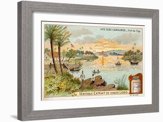 Port of Yap, Caroline Islands-null-Framed Giclee Print