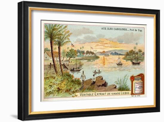 Port of Yap, Caroline Islands-null-Framed Giclee Print