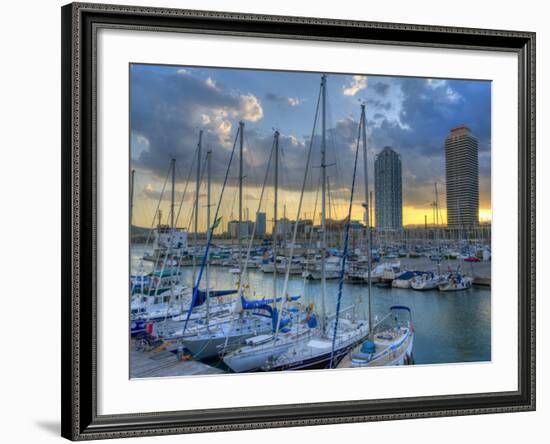 Port Olimpic, Barcelona, Spain-Alan Copson-Framed Photographic Print