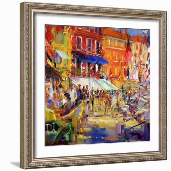 Port Promenade, Saint-Tropez-Peter Graham-Framed Giclee Print