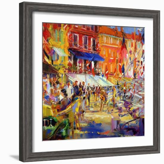 Port Promenade, Saint-Tropez-Peter Graham-Framed Giclee Print