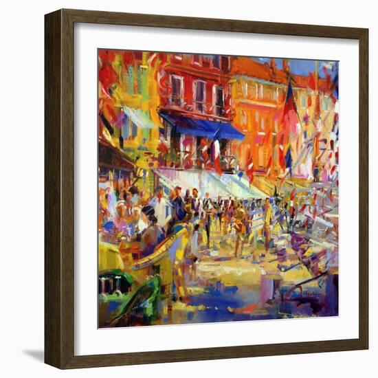 Port Promenade, Saint-Tropez-Peter Graham-Framed Giclee Print