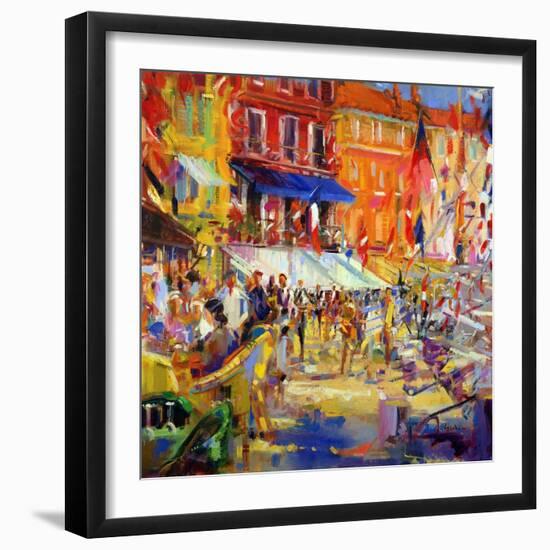 Port Promenade, Saint-Tropez-Peter Graham-Framed Giclee Print