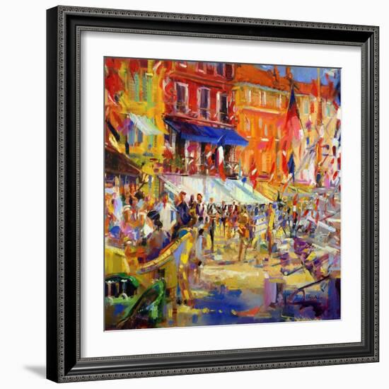 Port Promenade, Saint-Tropez-Peter Graham-Framed Giclee Print