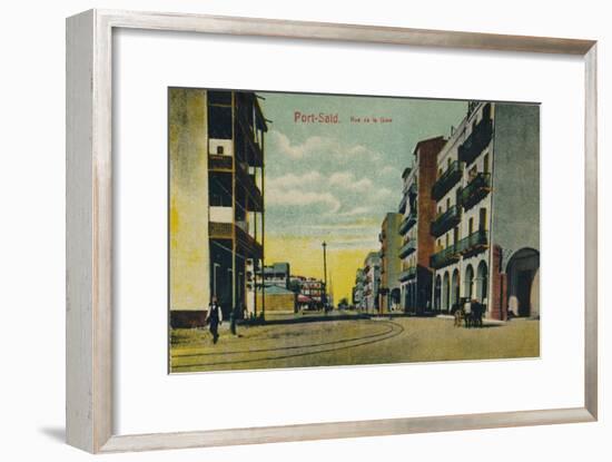 'Port-Said. Rue de la Gare', c1900-Unknown-Framed Giclee Print