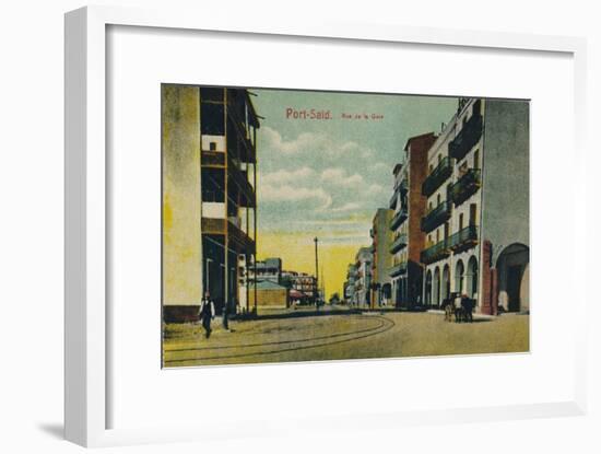 'Port-Said. Rue de la Gare', c1900-Unknown-Framed Giclee Print