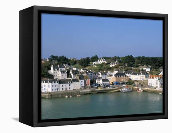 Port Sauzon, Belle Ile En Mer, Breton Islands, Morbihan, Brittany, France-Bruno Barbier-Framed Premier Image Canvas