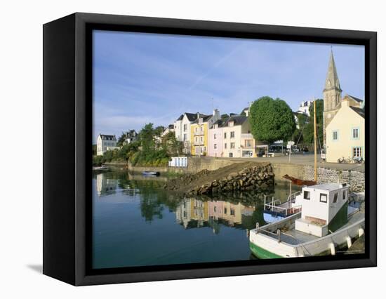 Port Sauzon, Belle Ile En Mer, Breton Islands, Morbihan, Brittany, France-Bruno Barbier-Framed Premier Image Canvas