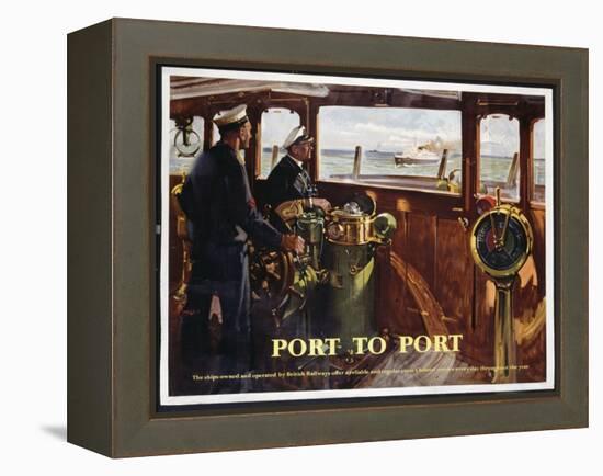 Port to Port, 1960 (Colour Litho)-Terence Cuneo-Framed Premier Image Canvas