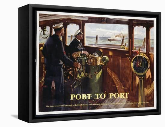 Port to Port, 1960 (Colour Litho)-Terence Cuneo-Framed Premier Image Canvas
