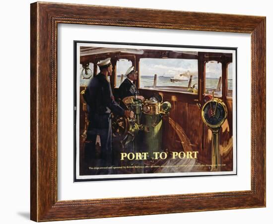 Port to Port, 1960 (Colour Litho)-Terence Cuneo-Framed Giclee Print